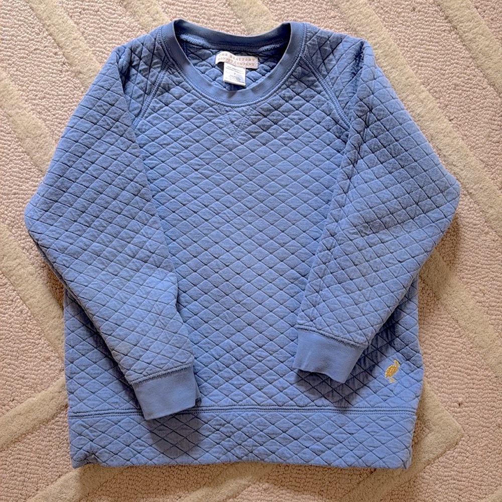 TBBC Quilted Cassidy Comfy Crewneck in Park City Periwinkle